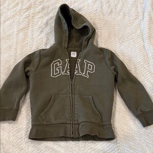 GAP Kids Olive Hooded Zip Sweatshirt